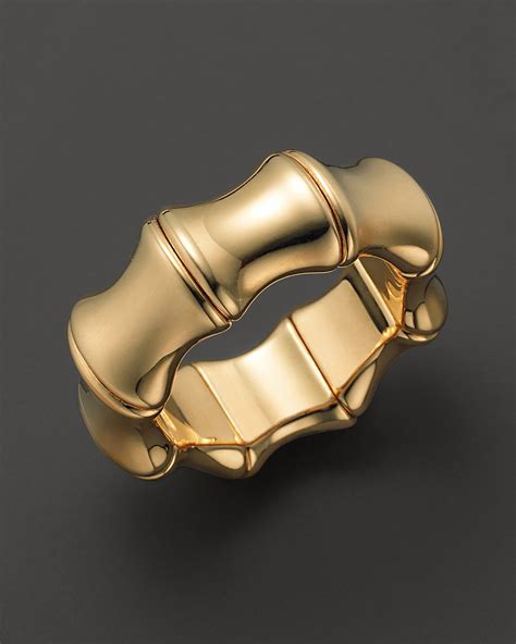 gucci gold bamboo ring|gold plated gucci trademark ring.